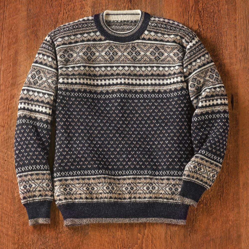 A printed sweater