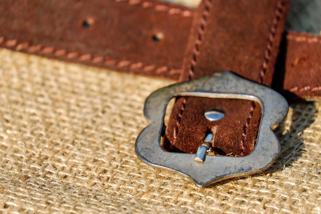 buckle of leather belt