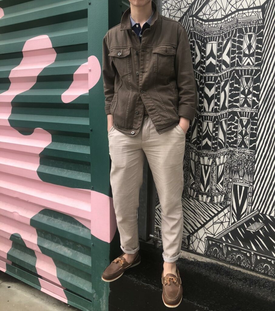 business casual linen outfit
