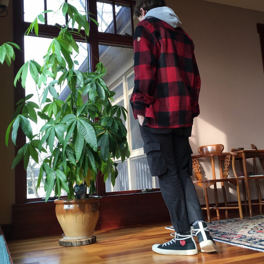hoodie over a flannel