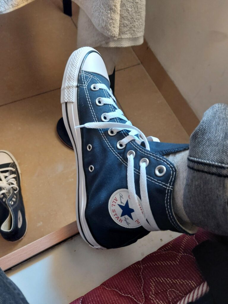 Navy converse