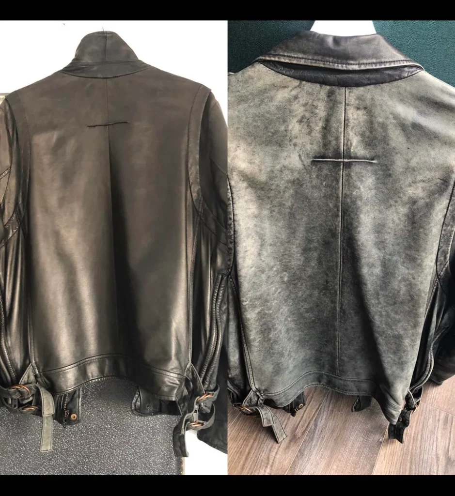 dyeing leather jacket black