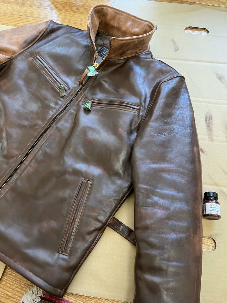 dye leather jacket